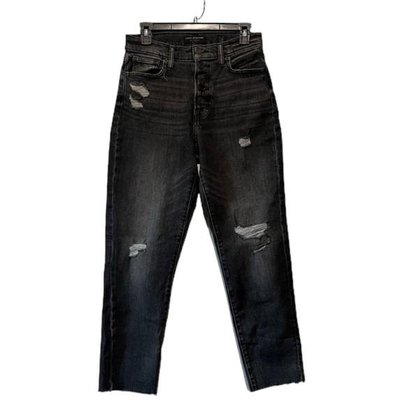 LUCKY BRAND- NEW Drew High Rise Mom Jean in Black Size 4/27 - Picture 1 of 10